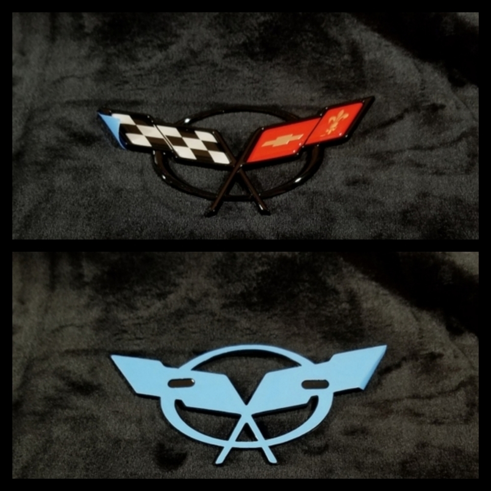 Genuine Corvette Rear Deck Emblem, 1997-2004